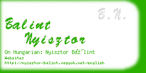 balint nyisztor business card